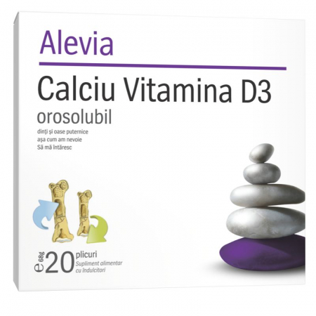 SUPLIMENTE VITAMINE ȘI MINERALE - ALEVIA OROSOLUBIL CA  +D3  1DZ