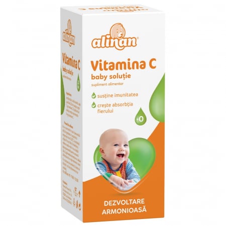 SUPLIMENTE VITAMINE ȘI MINERALE - ALINAN VIT C SOL COPII 20ML