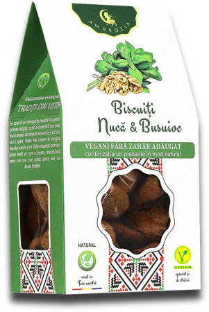 FOOD - AMBROZIA BISCUITI NUCA SI BUSUIOC 130 G
