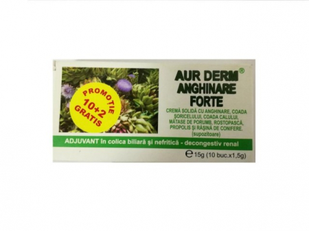 SUPOZITOARE - AURDERM SUPOZIT ANGHINARE FORTE 15G