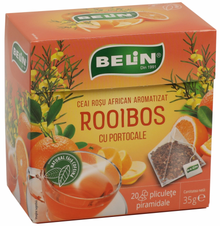 CEAIURI - BELIN CEAI ROOIBOS +PORTOCALE 20DZ PIRAMIDALE
