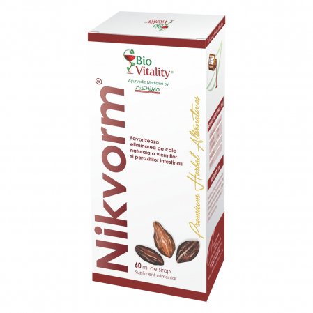 SUPLIMENTE DETOXIFIERE ANTIPARAZITARE - BIO VITALITY SIROP NIKVORM 60ML