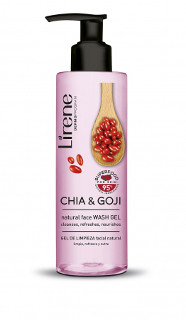 COSMETICE FAȚĂ - CARESS LIRENE GEL CURAT FATA CU CHIA&GOJI 95% NAT 190ML