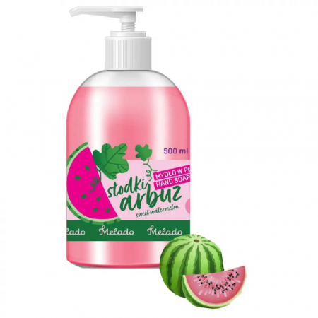 CREME CORP-MASAJ-MAINI -CALCAIE - CARESS MELADO SAPUN LICHID CU PEPENE ROSU 500 ML