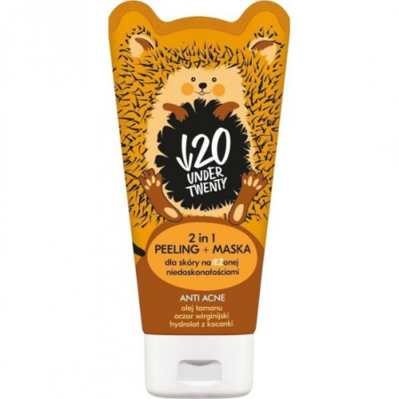 COSMETICE FAȚĂ - CARESS UNDER20 - 2 in 1 Peeling si masca pentru tenul acneic 130ml