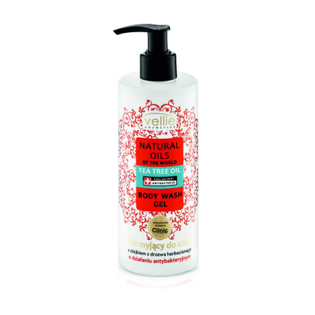 CREME CORP-MASAJ-MAINI -CALCAIE - CARESS VELLIE GEL DE DUS ANTIBACTERIAN CU ARBORE DE CEAI 500 ML