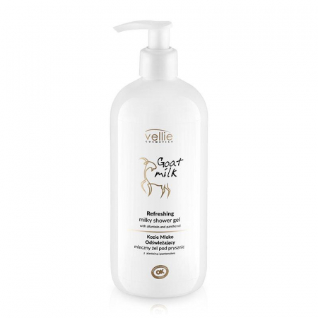 CREME CORP-MASAJ-MAINI -CALCAIE - CARESS VELLIE GEL DE DUS CREMOS CU LAPTE CAPRA 500 ML