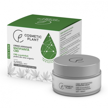 COSMETICE FAȚĂ - CP CR HIDRATANTA MATIFIANTA CBD SI PUDRA OREZ 50ML