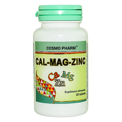 SUPLIMENTE VITAMINE ȘI MINERALE - CPR CA +MG +ZN 30CP