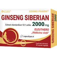 SUPLIMENTE TONICE - CPR GINSENG SIBERIAN 2000 MG 30 CPS