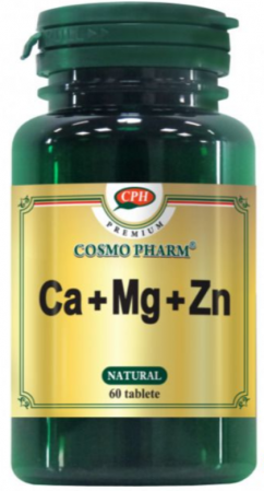 SUPLIMENTE VITAMINE ȘI MINERALE - CPR PREMIUM CA+MG+ZN 60CP