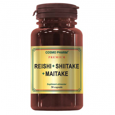 SUPLIMENTE ANTIOXIDANȚI-ANTITUMORAL - CPR PREMIUM REISHI SHIITAKE MAITAKE 30CP