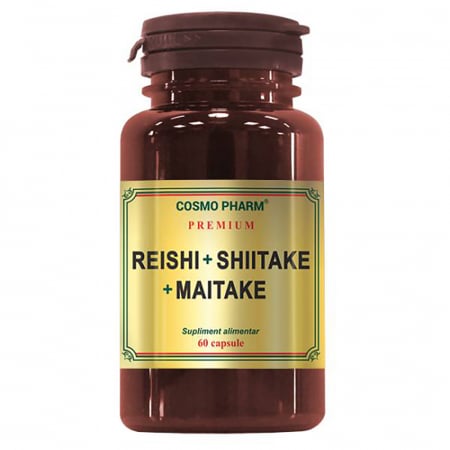 SUPLIMENTE ANTIOXIDANȚI-ANTITUMORAL - CPR PREMIUM REISHI +SHIITAKE +MAITAKE 60CP