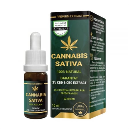 Produse - CPR ULEI CANNABIS STATIVA 3% CBD&CBG EXTRACT 10 ML