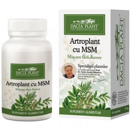 SUPLIMENTE ARTICULATII ANTIINFLAMATOARE - D PLANT ARTROPLANT + MSM 60CP