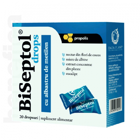 SUPLIMENTE RĂCEALĂ- APARAT RESPIRATOR ANTIVIRAL - D PLANT BISEPTOL BOMBOANE FARA ZAHAR DROPSURI 20 BUC
