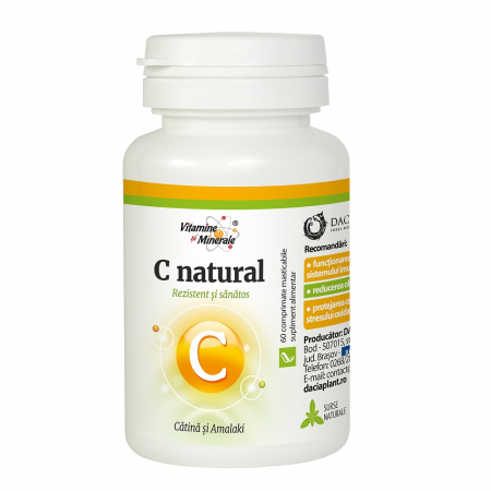 SUPLIMENTE VITAMINE ȘI MINERALE - D PLANT C NATURAL CATINA SI AMALAKI 60CP