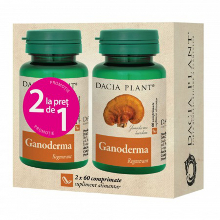 SUPLIMENTE ANTIOXIDANȚI-ANTITUMORAL - D PLANT GANODERMA 60CP/1+1