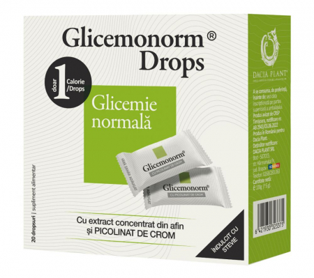 SUPLIMENTE DIABET - D PLANT GLICEMONORM DROPS 1 BUC