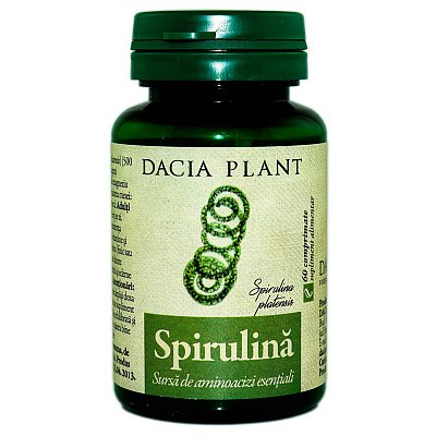 SUPLIMENTE TONICE - D PLANT SPIRULINA 500MG 60CP