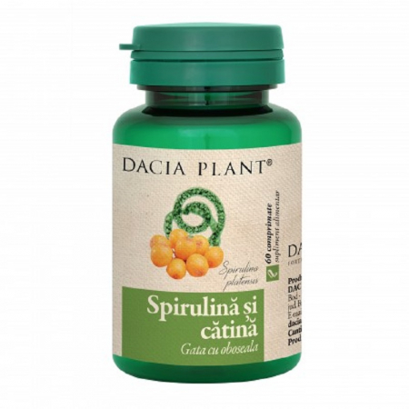 SUPLIMENTE TONICE - D PLANT SPIRULINA +CATINA 60CP/1+1