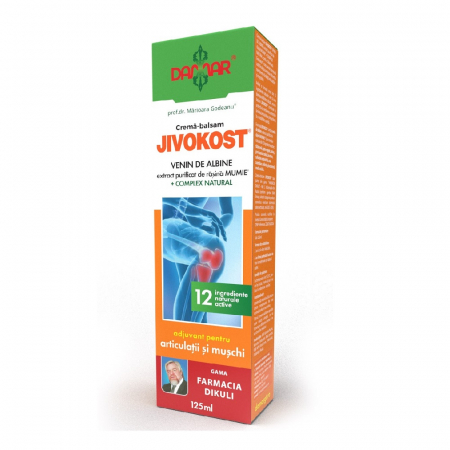 CREME ANTIINFLAMATOARE-CIRCULAȚIE - DAM CR JIVOKOST TATANEASA+VENIN ALBINE +RASINA  125ML
