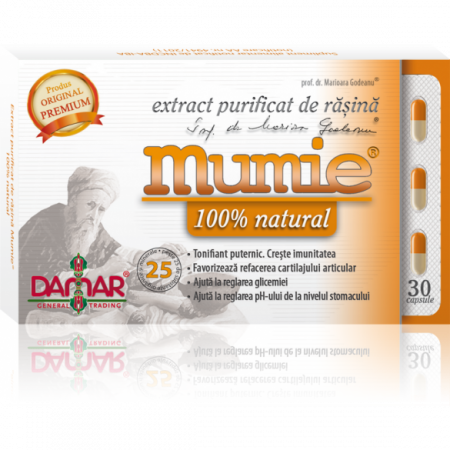 SUPLIMENTE ANTIOXIDANȚI-ANTITUMORAL - DAM EXTR RASINA MUMIE 30CP
