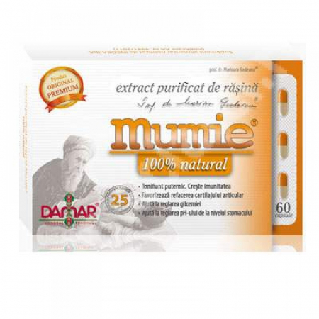 SUPLIMENTE ANTIOXIDANȚI-ANTITUMORAL - DAM EXTR RASINA MUMIE 60CP