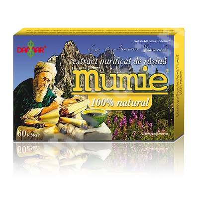SUPLIMENTE ANTIOXIDANȚI-ANTITUMORAL - DAM EXTR RASINA MUMIE 60TBL