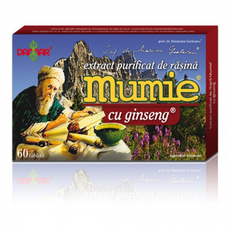 SUPLIMENTE ANTIOXIDANȚI-ANTITUMORAL - DAM EXTR RASINA MUMIE +GINSENG 60TBL