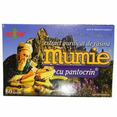 SUPLIMENTE ARTICULATII ANTIINFLAMATOARE - DAM EXTR RASINA MUMIE +PANTOCRIN 60TBL