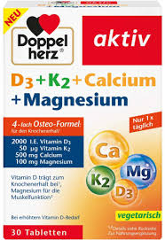 SUPLIMENTE VITAMINE ȘI MINERALE - DIPPEL D3+K2+CALCIU+MAGNEZIU 30 TB