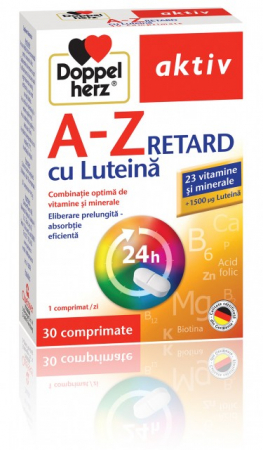 SUPLIMENTE VITAMINE ȘI MINERALE - DOPPEL A-Z RETARD LUTEINA 30TBL/30+10 TBL