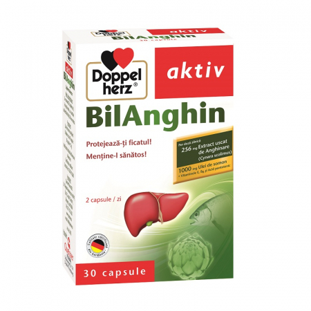SUPLIMENTE HEPATOPROTECTOARE-BILA - DOPPEL AKTIV BILANGHIN OMEGA 3 +ANGHINARE 30CP