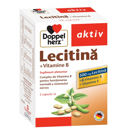 SUPLIMENTE MEMORIE SI CIRCULATIE - DOPPEL AKTIV LECITINA + B+E 40CP