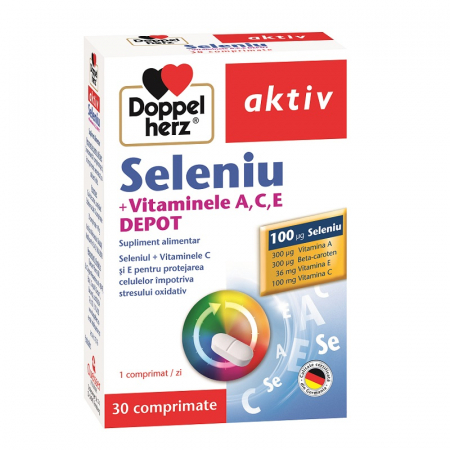 SUPLIMENTE VITAMINE ȘI MINERALE - DOPPEL AKTIV SELENIU VIT A+C+E DEPOT 30CPR