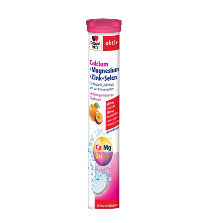 SUPLIMENTE VITAMINE ȘI MINERALE - DOPPEL CALCIU +MG +ZN +SE 15CP EFF