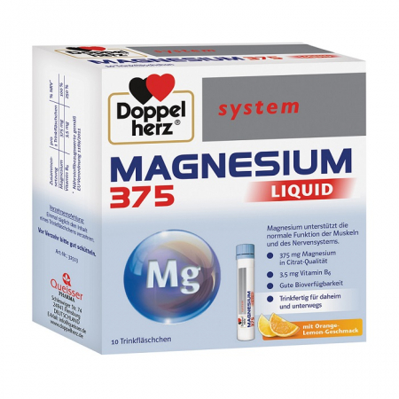 SUPLIMENTE VITAMINE ȘI MINERALE - DOPPEL MAGNESIUM LIQUID 375 FIOLA 25ML 1 BUC
