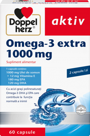 SUPLIMENTE COLESTEROL - DOPPEL OMEGA 3 EXTRA 1000MG 120CP/120+60