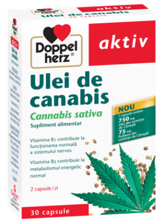 SUPLIMENTE COLESTEROL - DOPPEL ULEI CANABIS 750MG 30 CPS