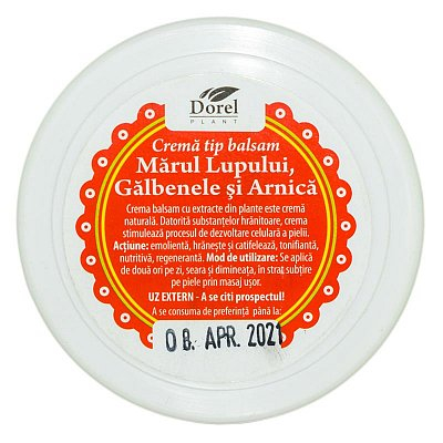 CREME ANTIINFLAMATOARE-CIRCULAȚIE - DOREL CR MARUL LUPULUI +GALB +ARNICA 100G