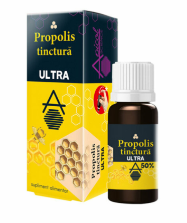 SUPLIMENTE RĂCEALĂ- APARAT RESPIRATOR ANTIVIRAL - DVR TINCT PROPOLIS ULTRA 10ML