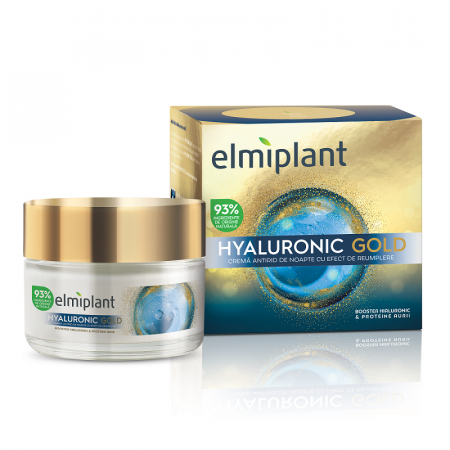 COSMETICE FAȚĂ - ELMI CR ANTIRID NOAPTE ACID HIALURONIC GOLD 50ML