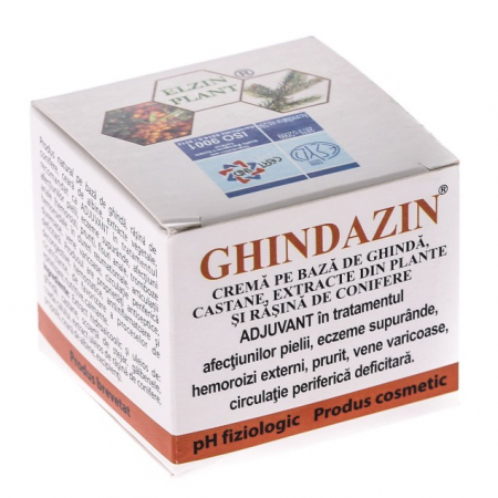 CREME ANTIINFLAMATOARE-CIRCULAȚIE - ELZIN CR GHINDAZIN 50ML
