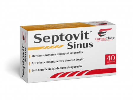 SUPLIMENTE RĂCEALĂ- APARAT RESPIRATOR ANTIVIRAL - F CLAS SEPTOVIT SINUS 40 CPS