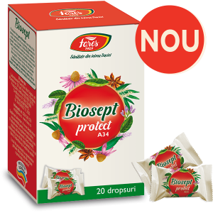 SUPLIMENTE RĂCEALĂ- APARAT RESPIRATOR ANTIVIRAL - FARES BIOSEPT PROTECT 20 DROPSURI