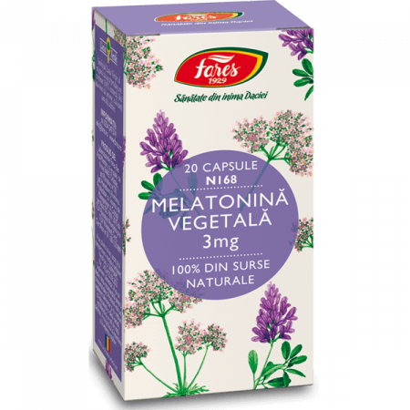 SUPLIMENTE SOMN DEPRESIE SISTEM NERVOS - FARES MELATONINA VEGETALA 20 CPS