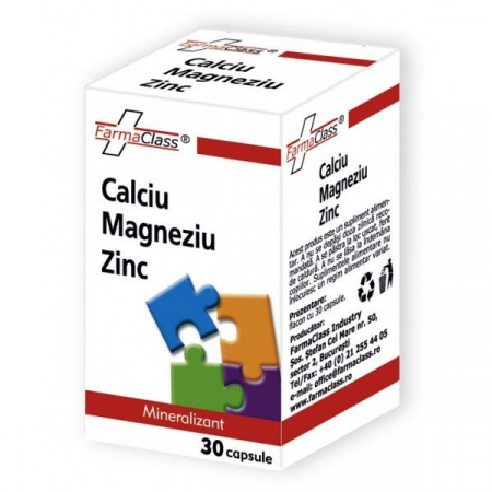 SUPLIMENTE VITAMINE ȘI MINERALE - FCLAS CA +MG +ZN 30CP