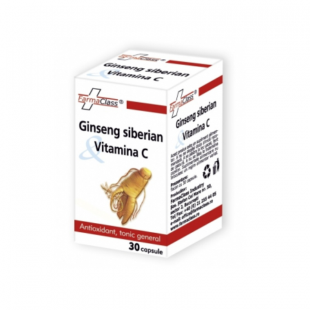 SUPLIMENTE TONICE - FCLAS GINSENG SIBERIAN VIT C 30CP