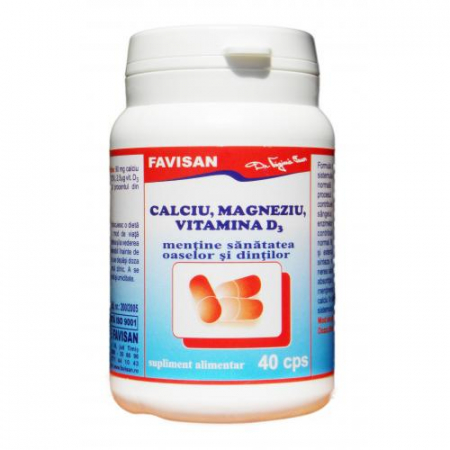 SUPLIMENTE VITAMINE ȘI MINERALE - FVN CA +MG +D3 40CP